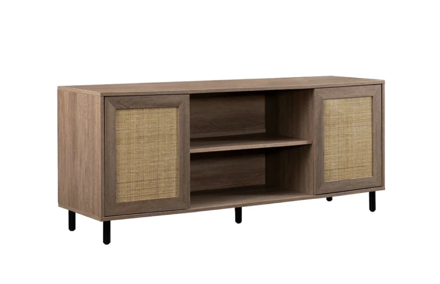 New Boho Scandinavian Rattan 2 Door TV Stand - photo 5