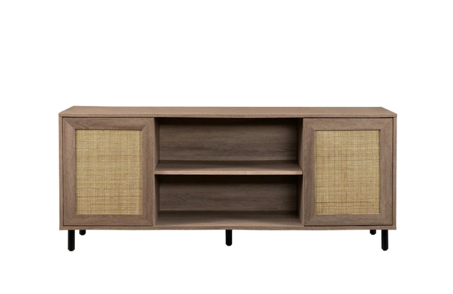 New Boho Scandinavian Rattan 2 Door TV Stand - photo 3