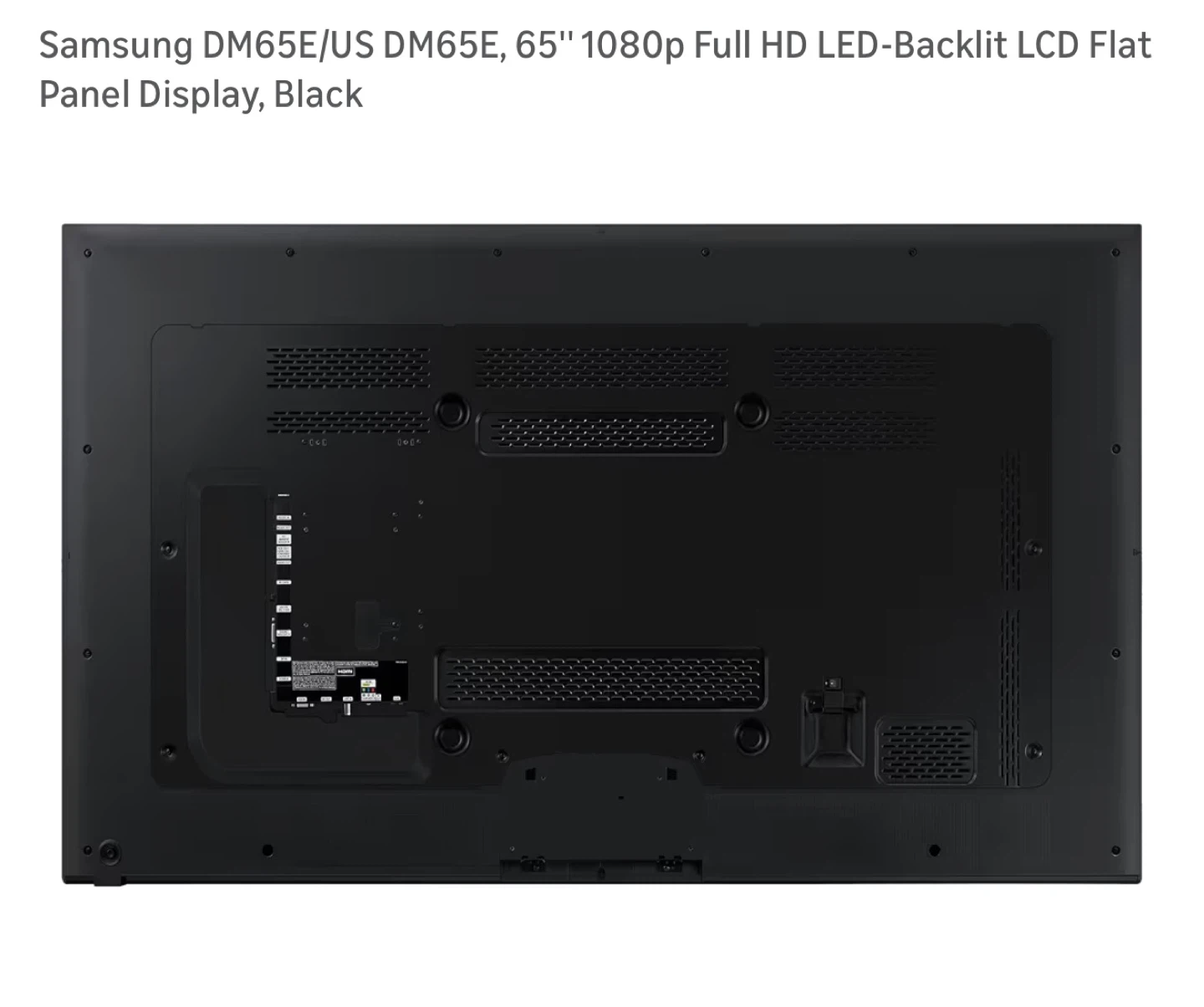 Samsung DM65E 65" 1080p Full HD LED-Backlit LCD Flat Panel