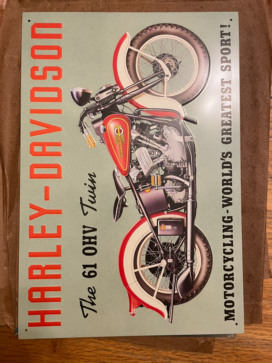Harley-Davidson 61 OHV Twin Metal Sign
