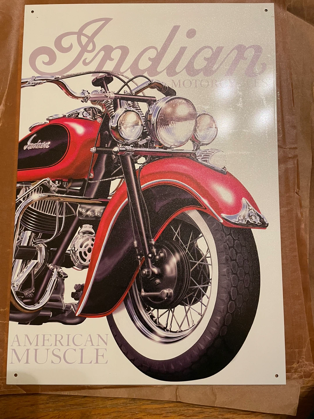Indian Motorcycle Metal Sign - American Muscle
