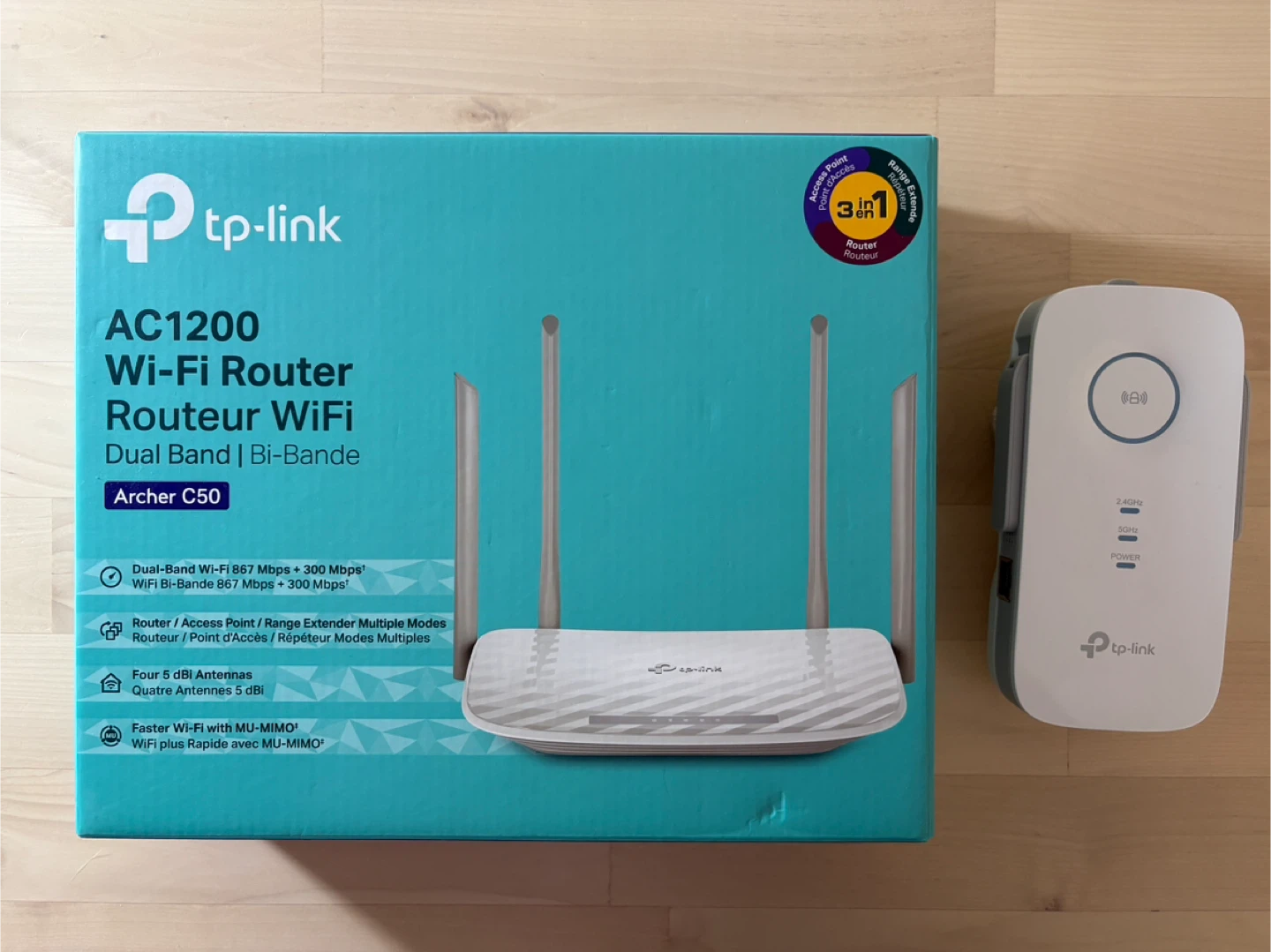 Like New TP-Link AC1200 WiFi Router/Extender