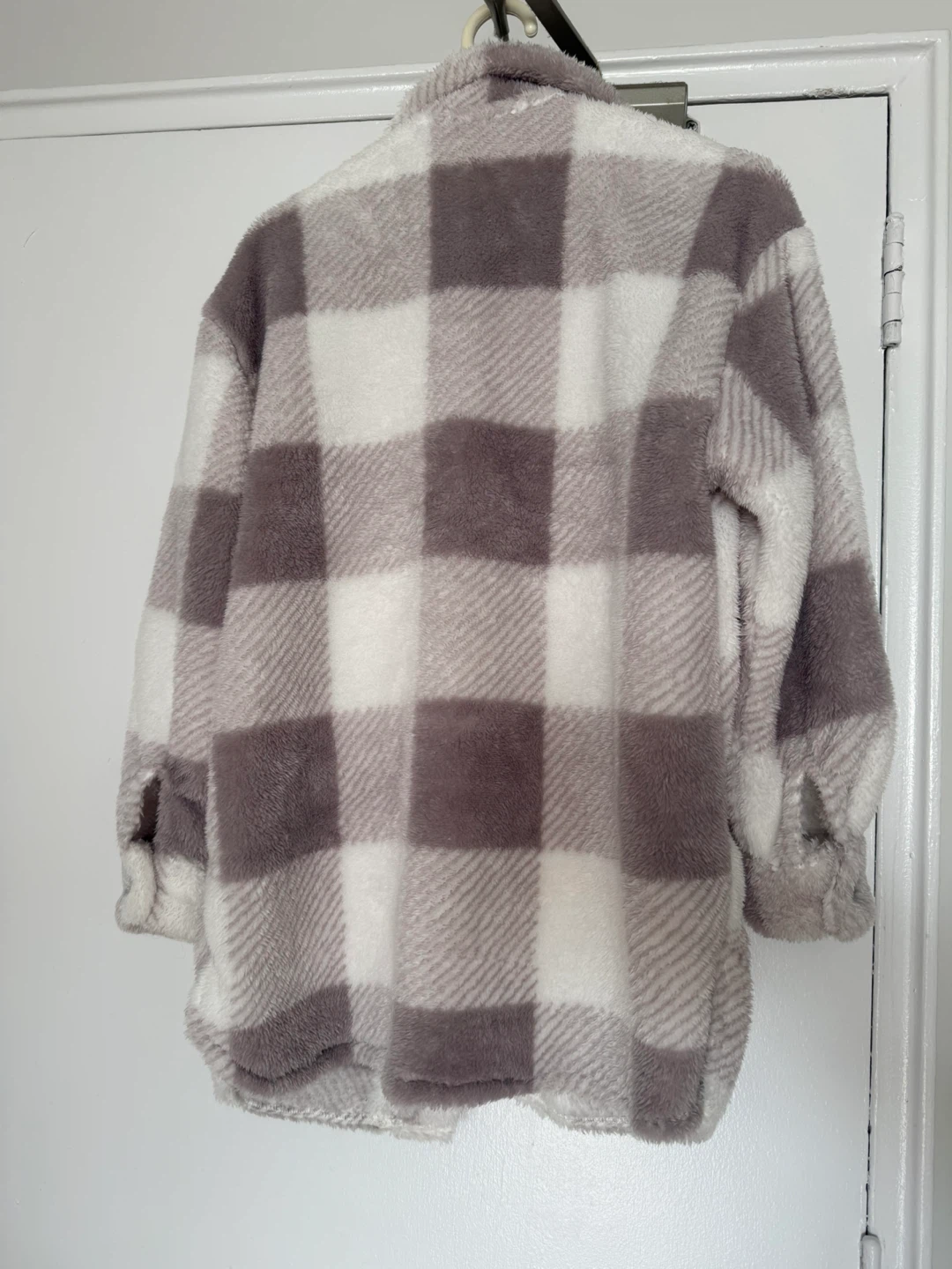 SHEIN Fleece Plaid Shacket - photo 2