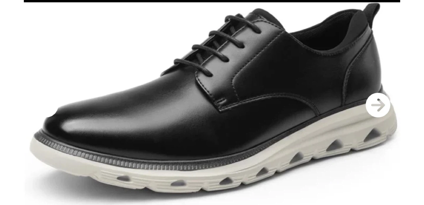 Bruno Marc Men's Black Leather Dress Shoes