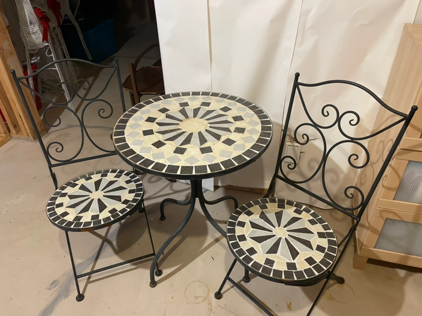 Mosaic Bistro Set - Table and Two Chairs