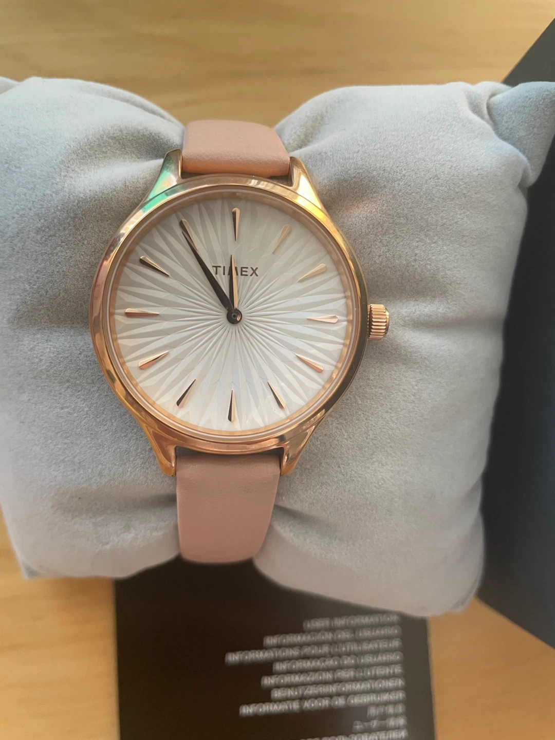 Timex Watch with Pink Leather & Rose Gold