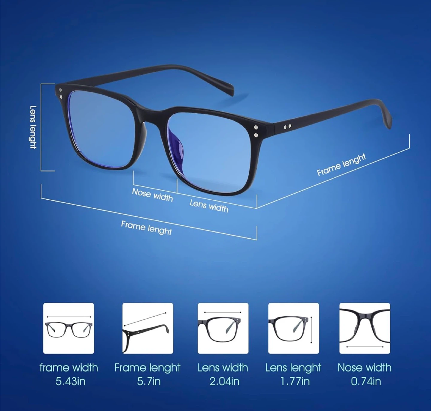 Blue Light Blocking Glasses - Black Frame - photo 4