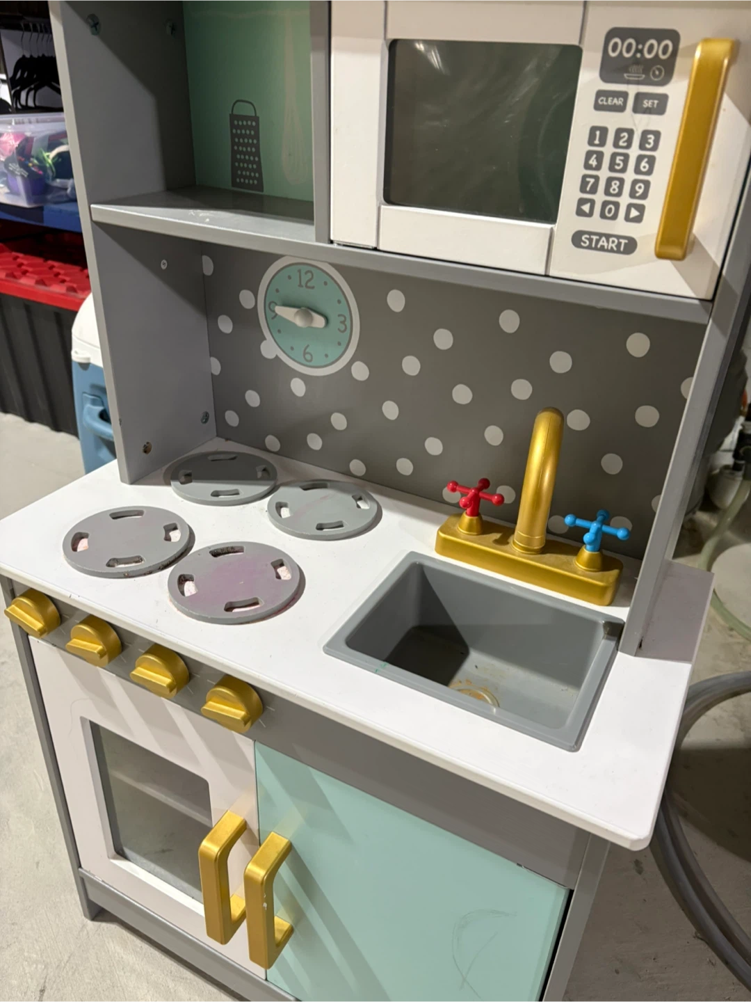 Kids Play Kitchen - Grey & White - photo 2