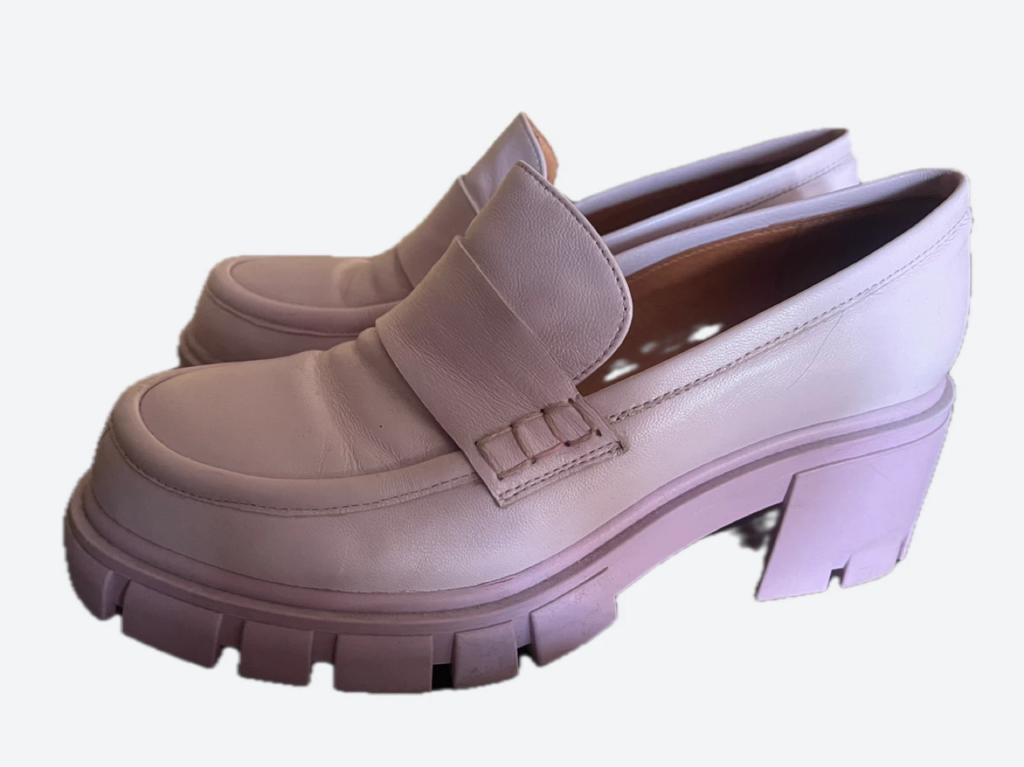 Pink Platform Loafers - Size 7