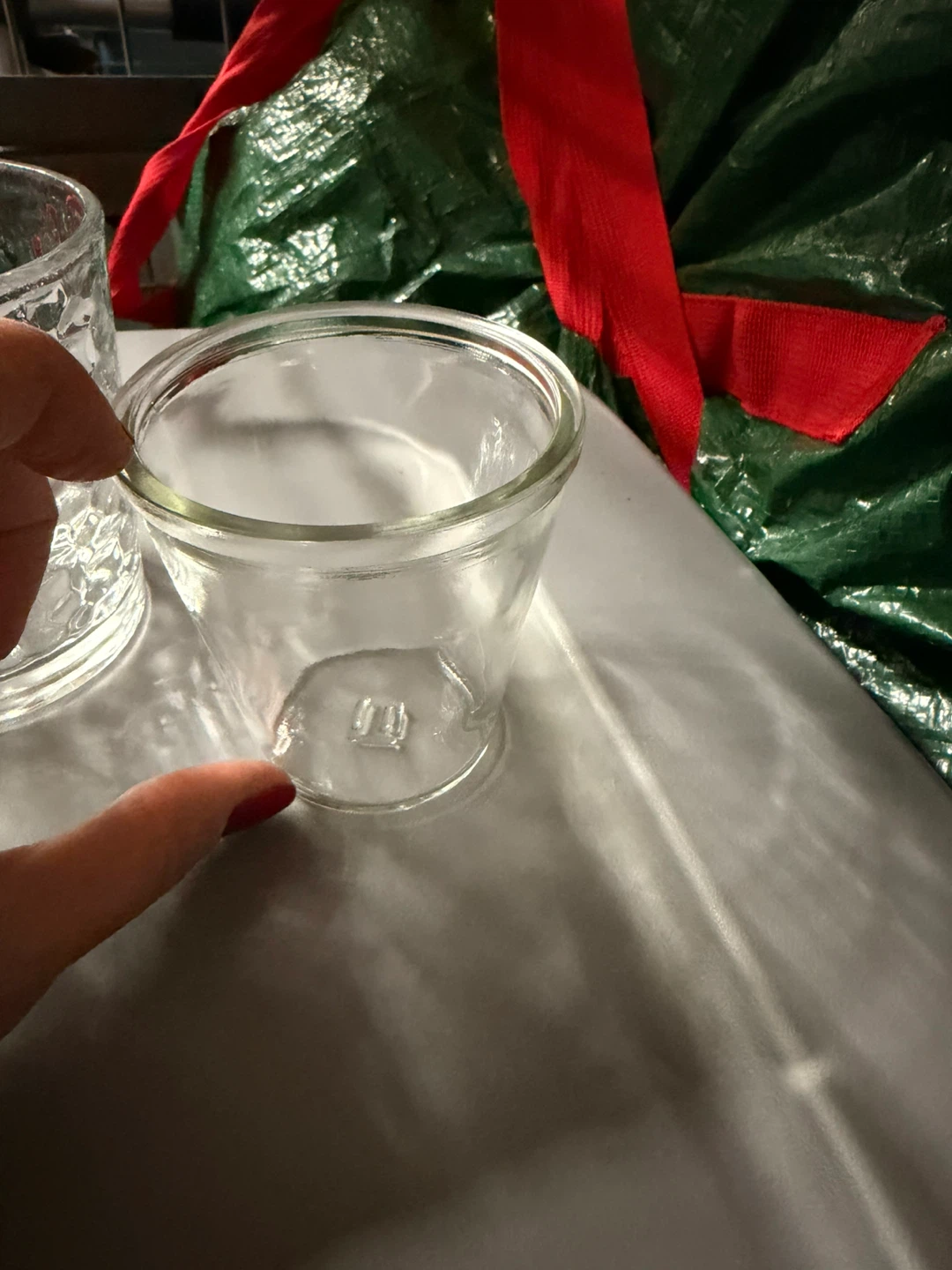 Set of Clear Textured Glass Cups🏆 - photo 3