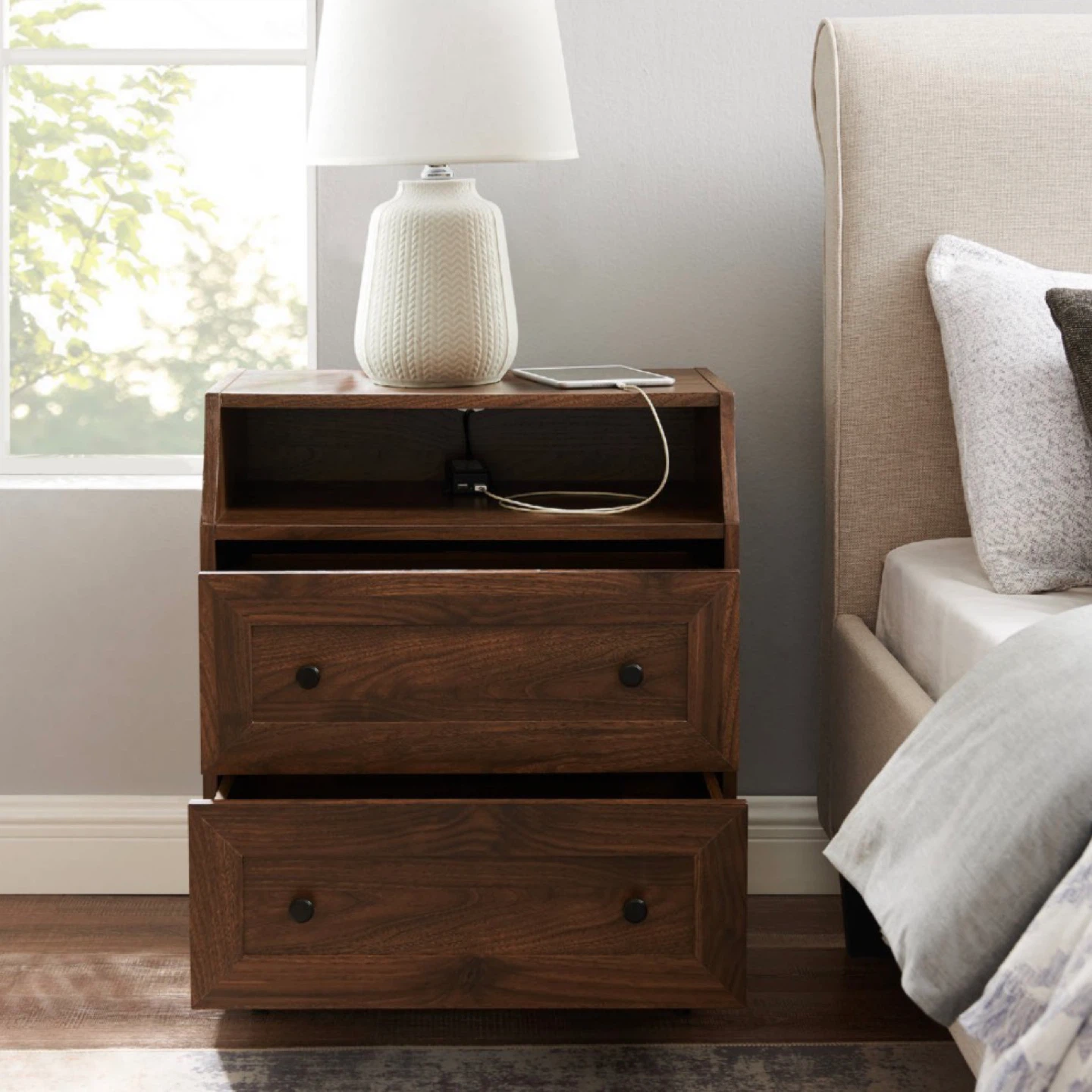 New Mid Century Modern Table or Nightstand with USB Port - photo 5