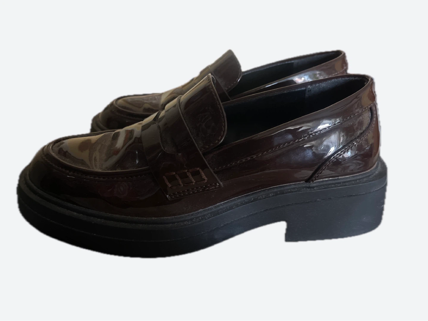 Only Brown Platform Loafers - Size 7