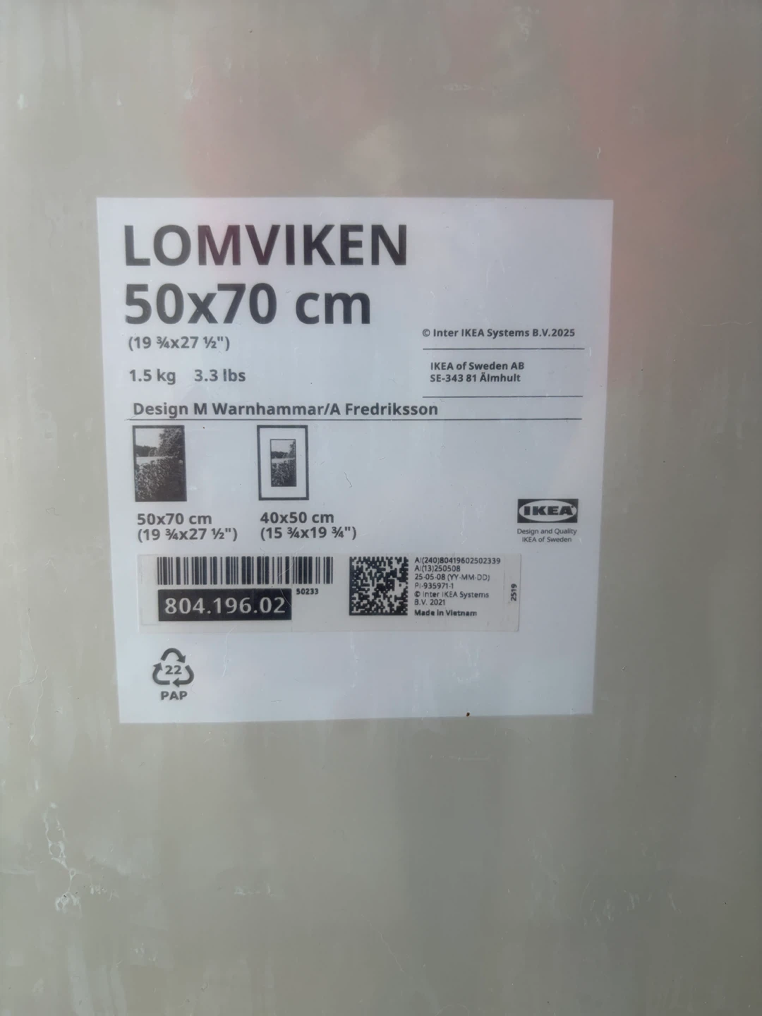 IKEA Lomviken frame gold - new - photo 2