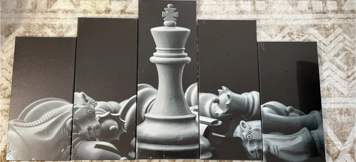 Kreative Arts Chess Canvas Wall Art - 60x32 inch