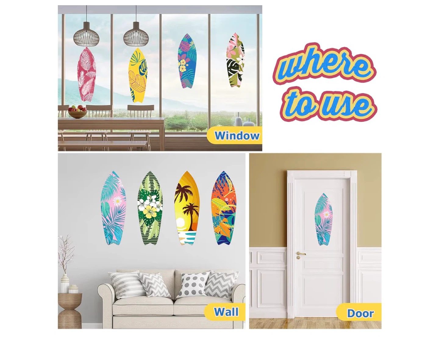 Surfboard Cut Out Cardboard Tropical Beach Decorations - photo 2