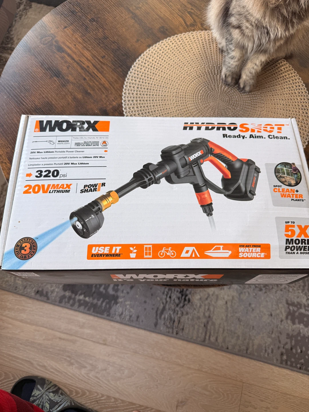 WORX Hydroshot 20V Portable Power Cleaner - New in Box!