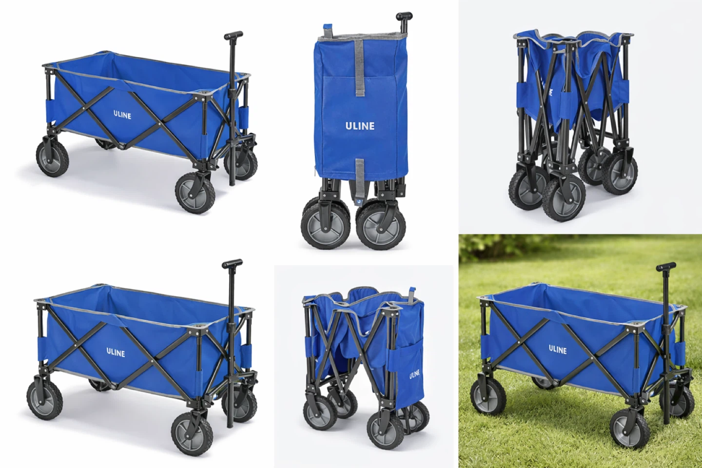 Uline Blue Collapsible Folding Wagon Cart - photo 5