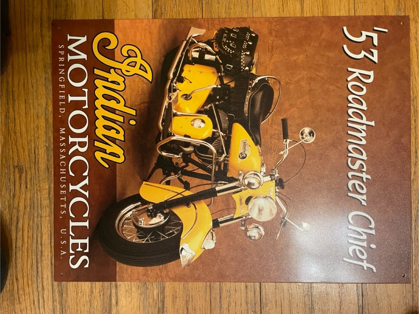 Indian Motorcycles '53 Roadmaster Chief Metal Sign