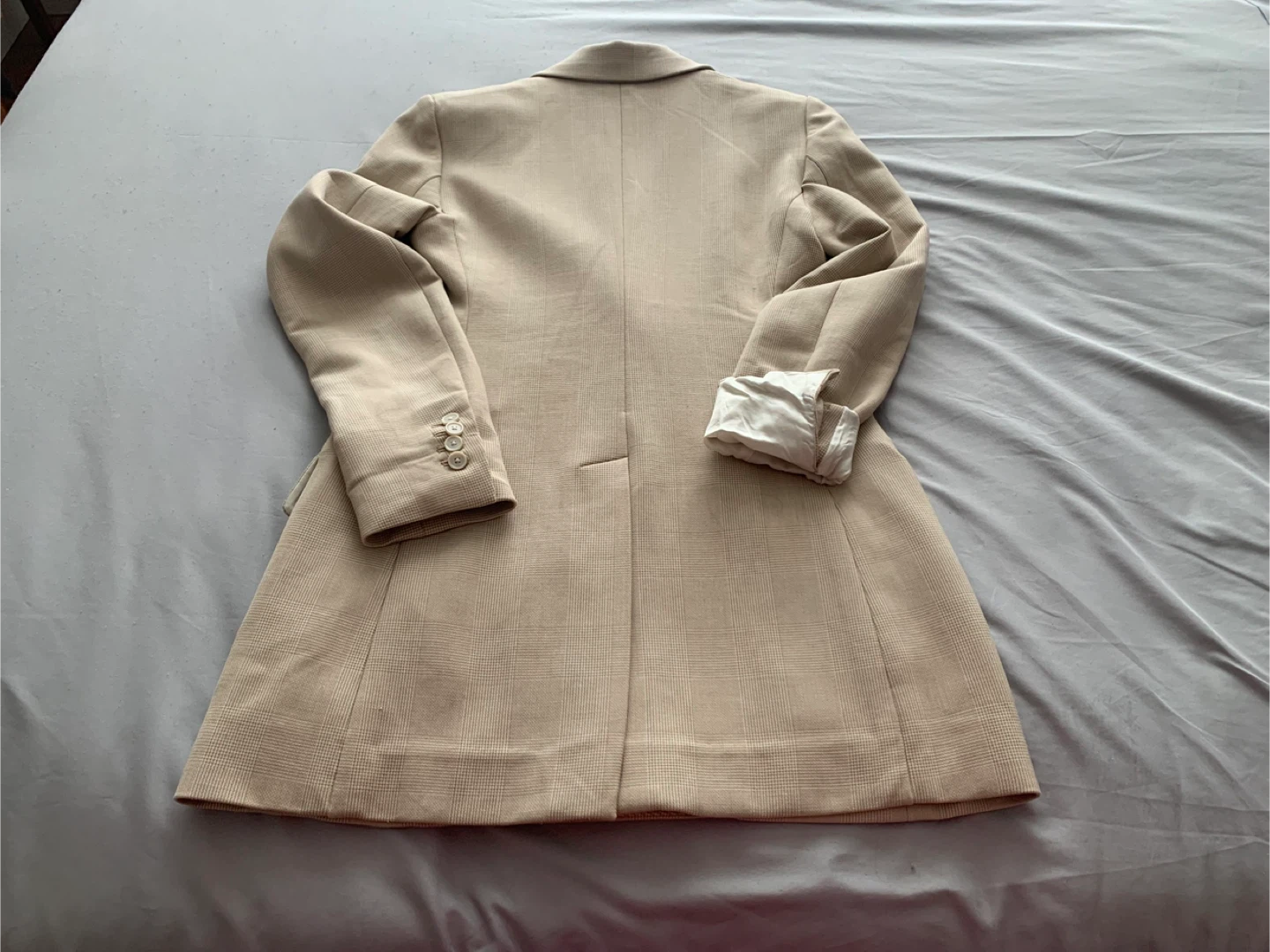 Beige Plaid Blazer - photo 2