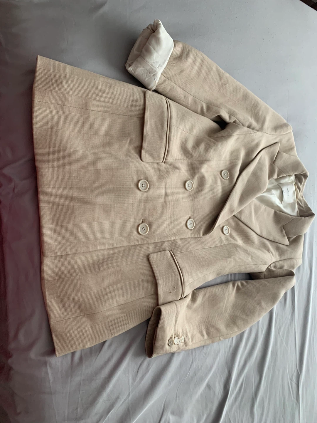 Beige Plaid Blazer - photo 5
