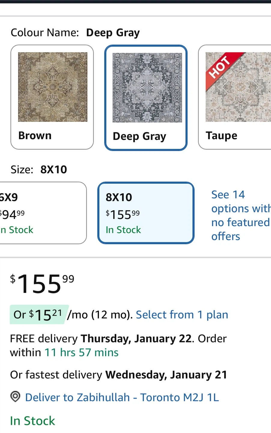 8x10 Deep Gray Area Rug - photo 4