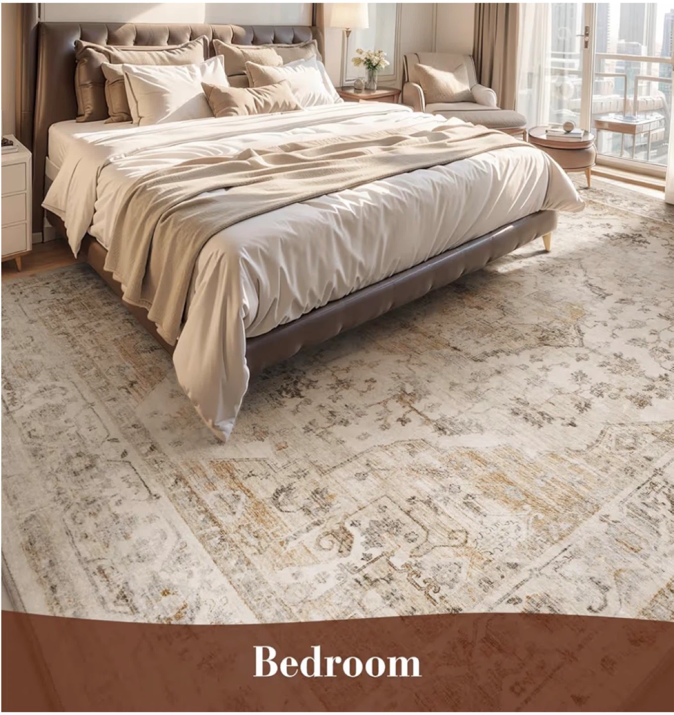 Beige Area Rug - 6ft x 9ft - photo 5