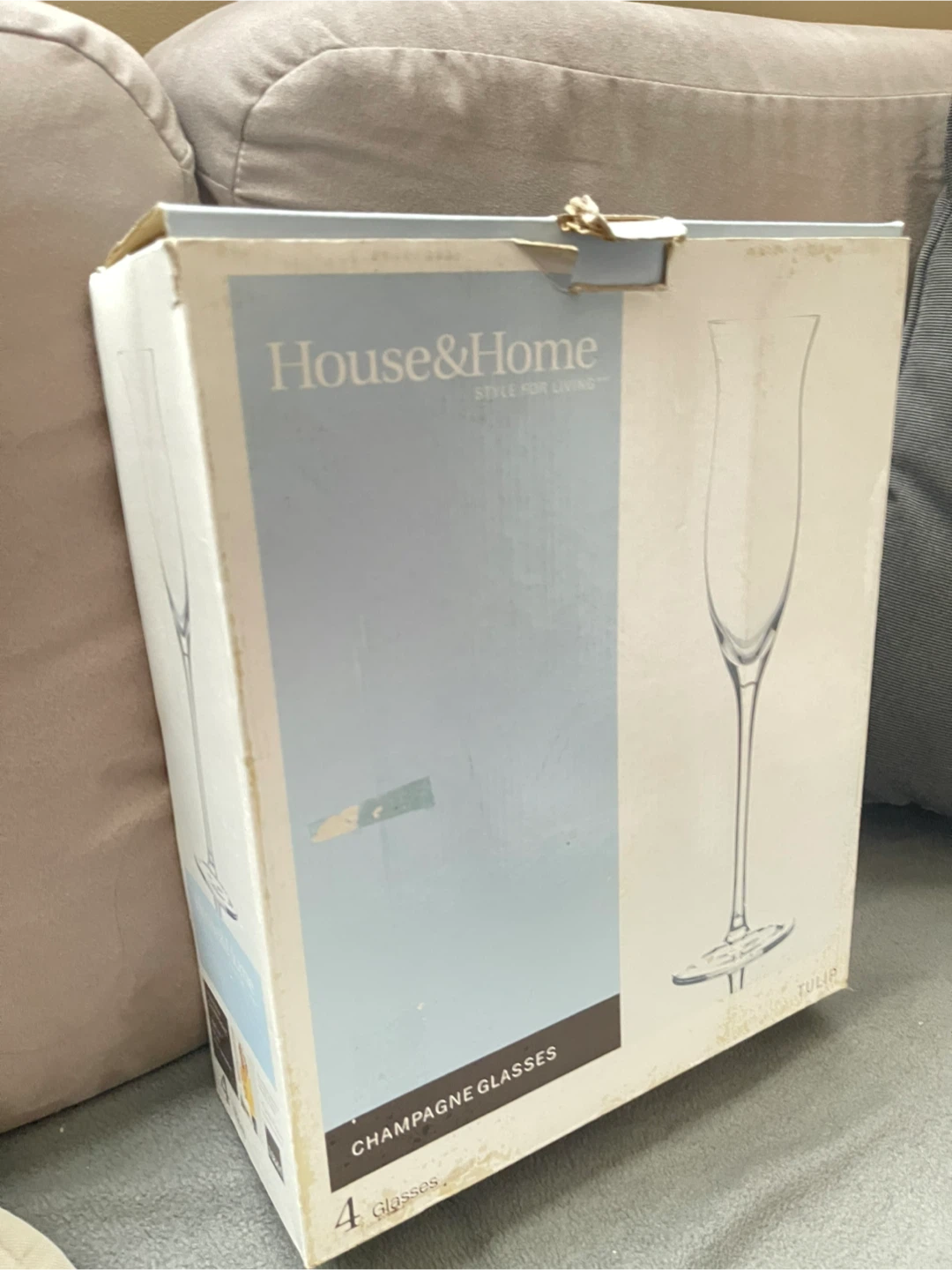 House&Home Champagne Glasses - 4 Tulip Glasses - photo 2
