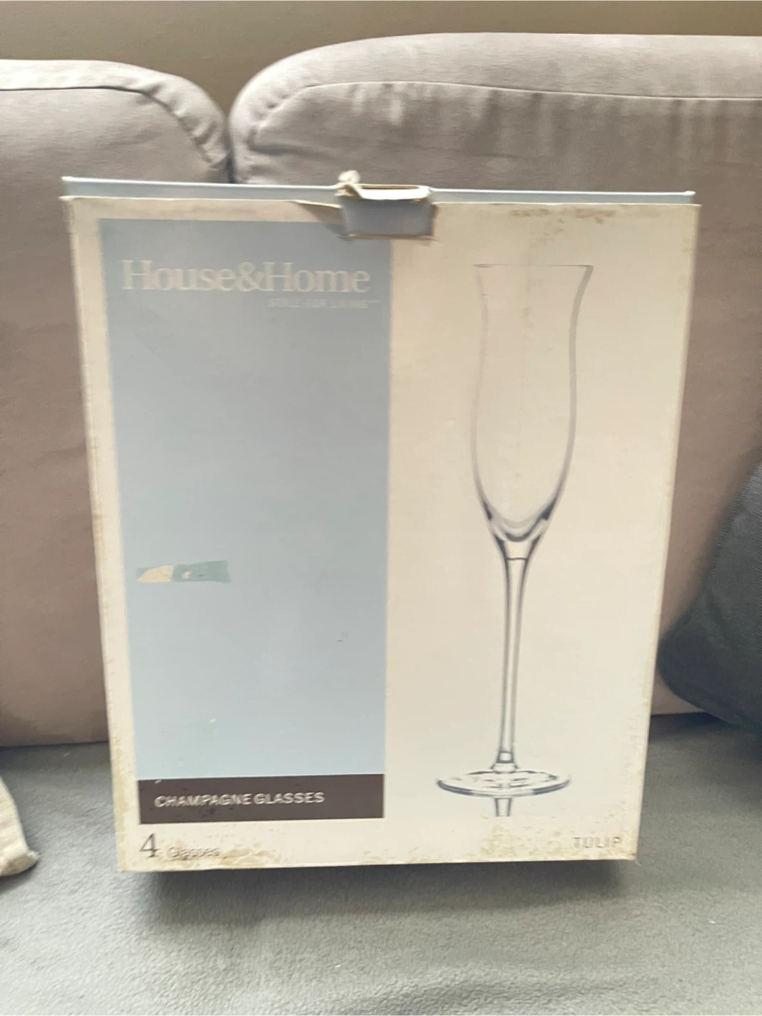 House&Home Champagne Glasses - 4 Tulip Glasses