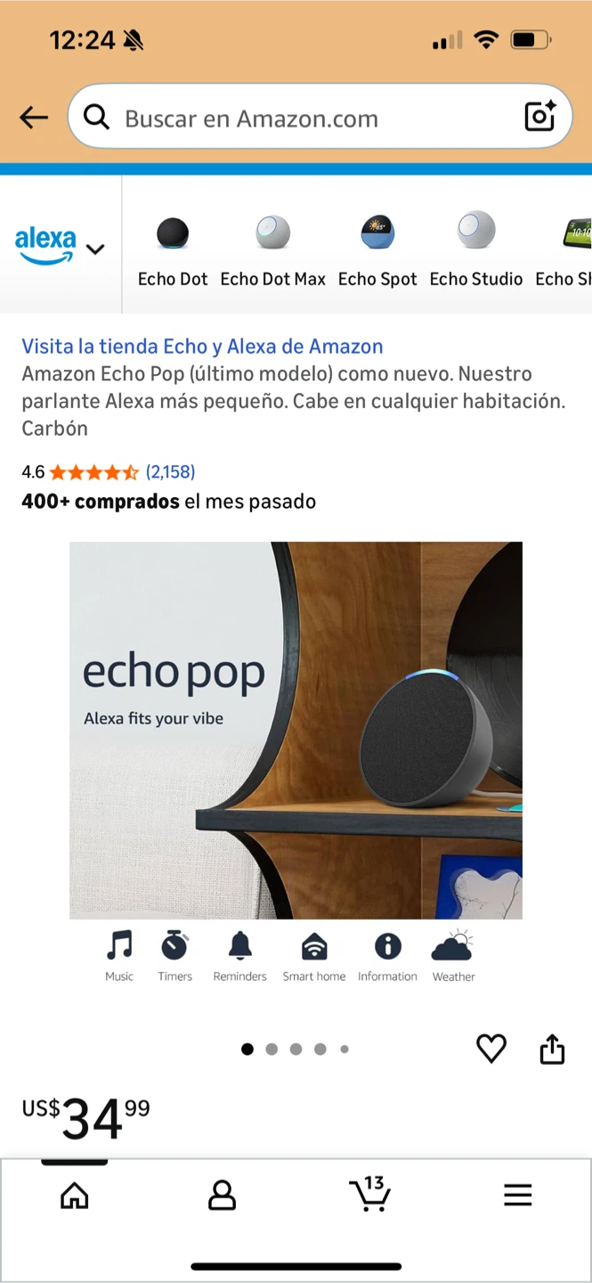 Amazon Echo Pop - Charcoal - photo 2