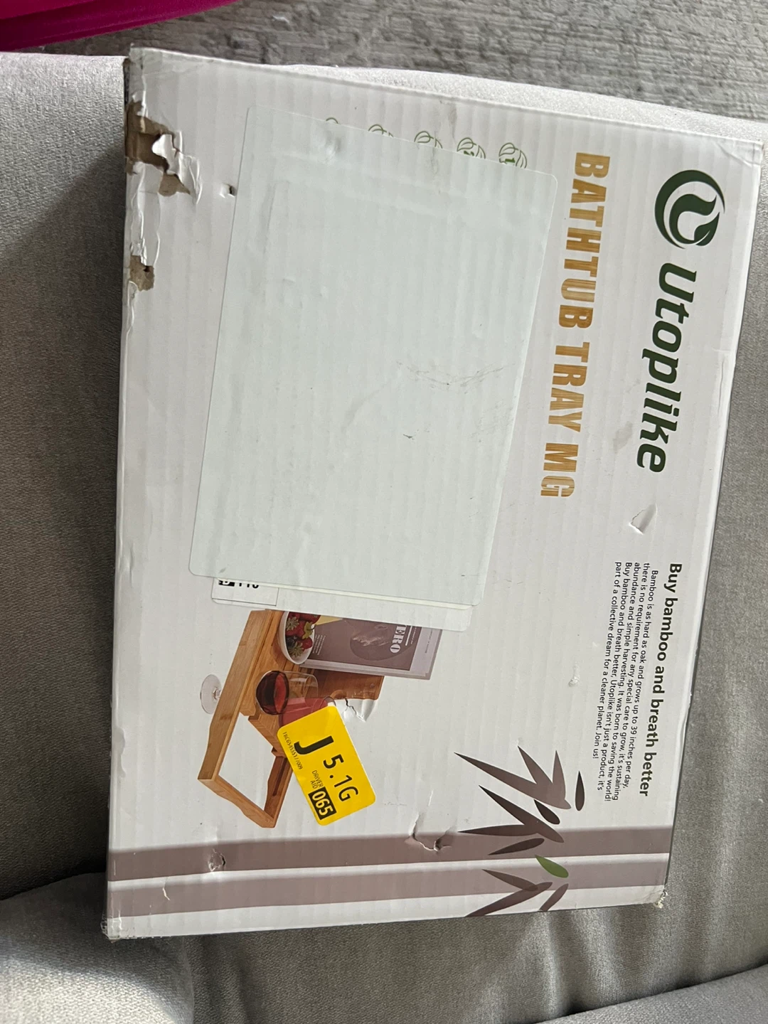 Utoplike Bamboo Bathtub Tray Caddy - photo 3