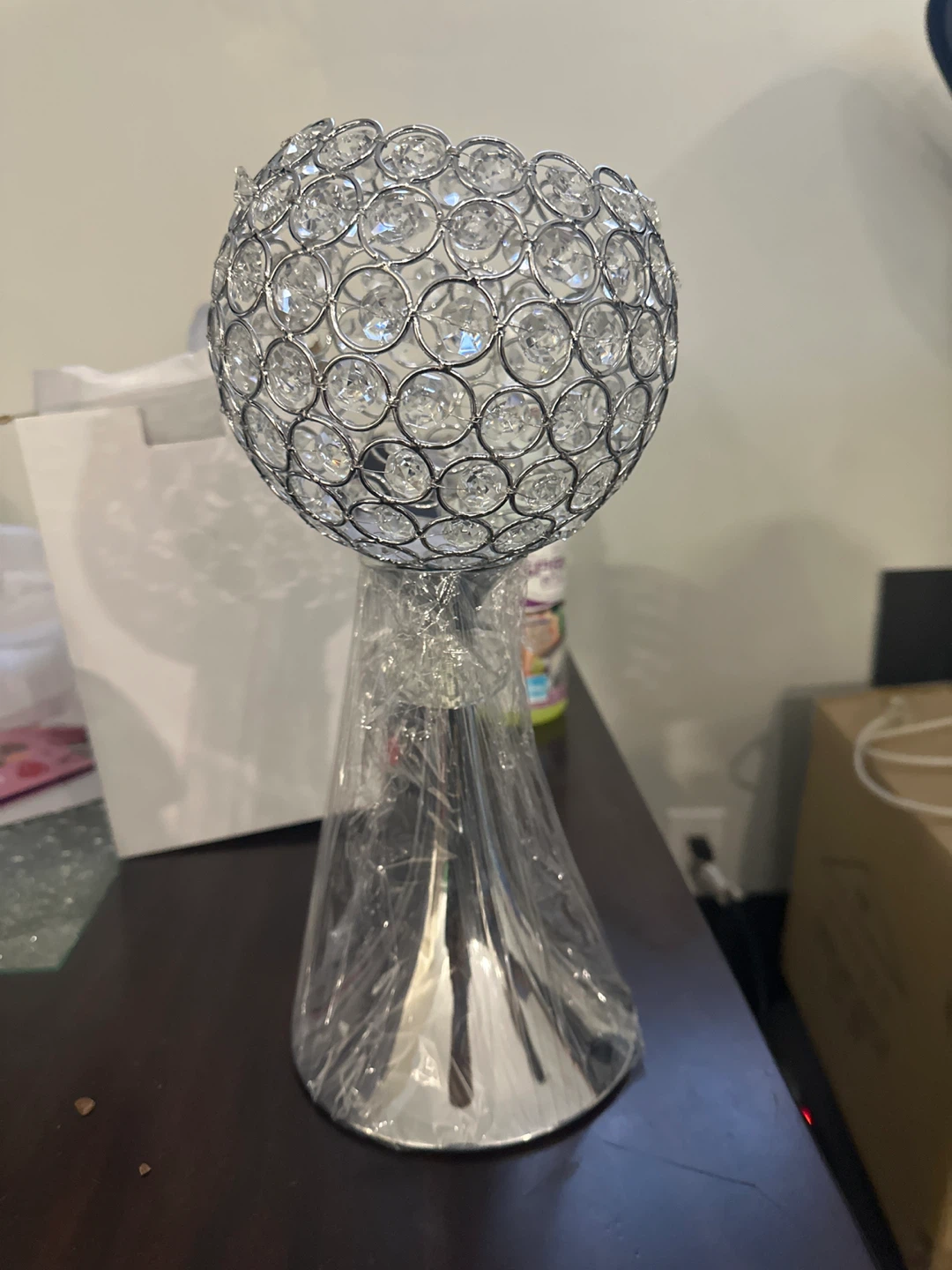 Crystal Ball Candle Holder - New