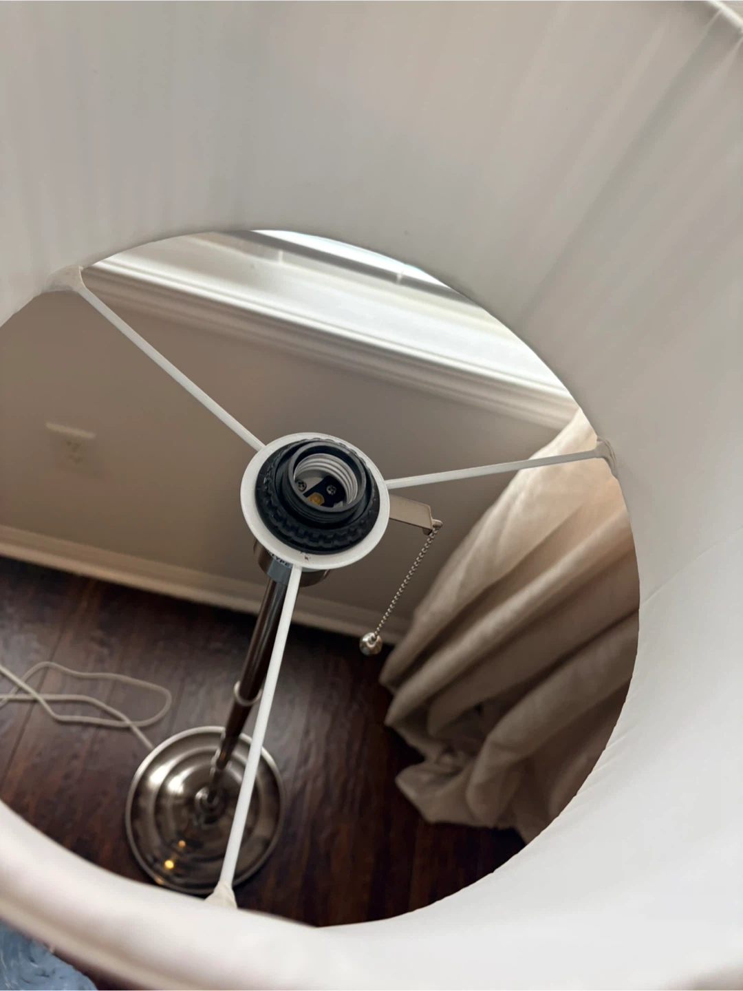 Ikea Floor Lamp - White Shade, Chrome Finish - photo 4