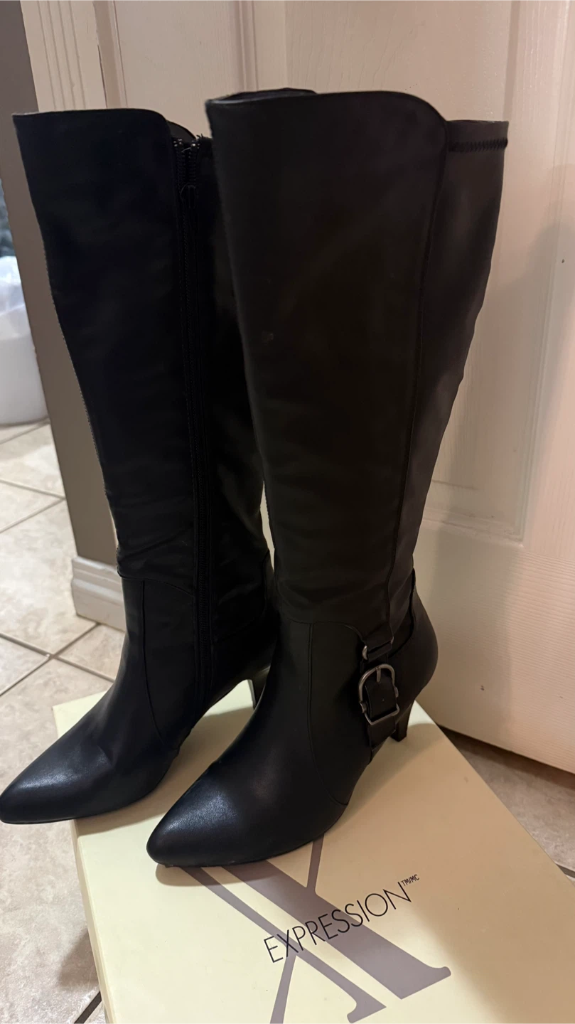 Expression Black Knee High Boots
