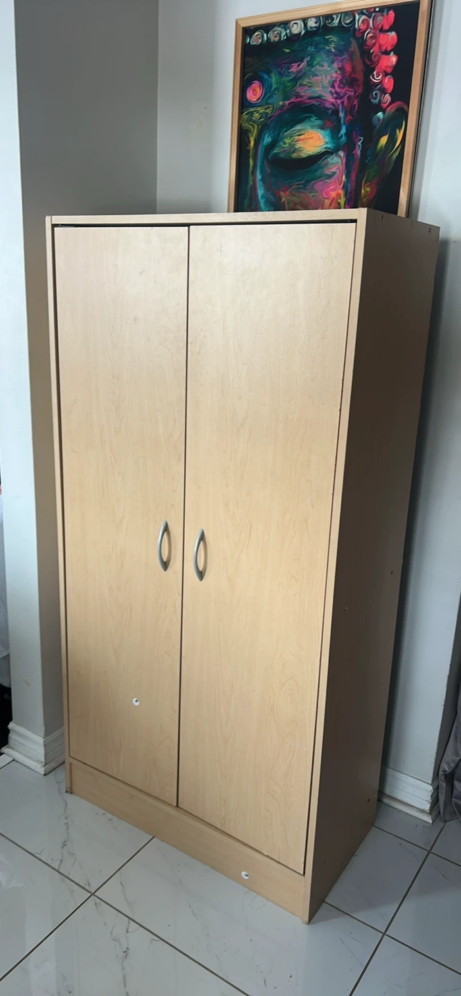 Wooden Wardrobe with Shelves - photo 2