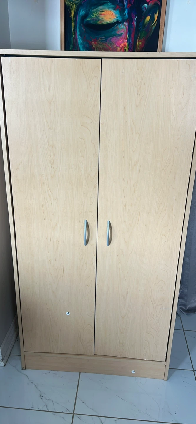 Wooden Wardrobe with Shelves
