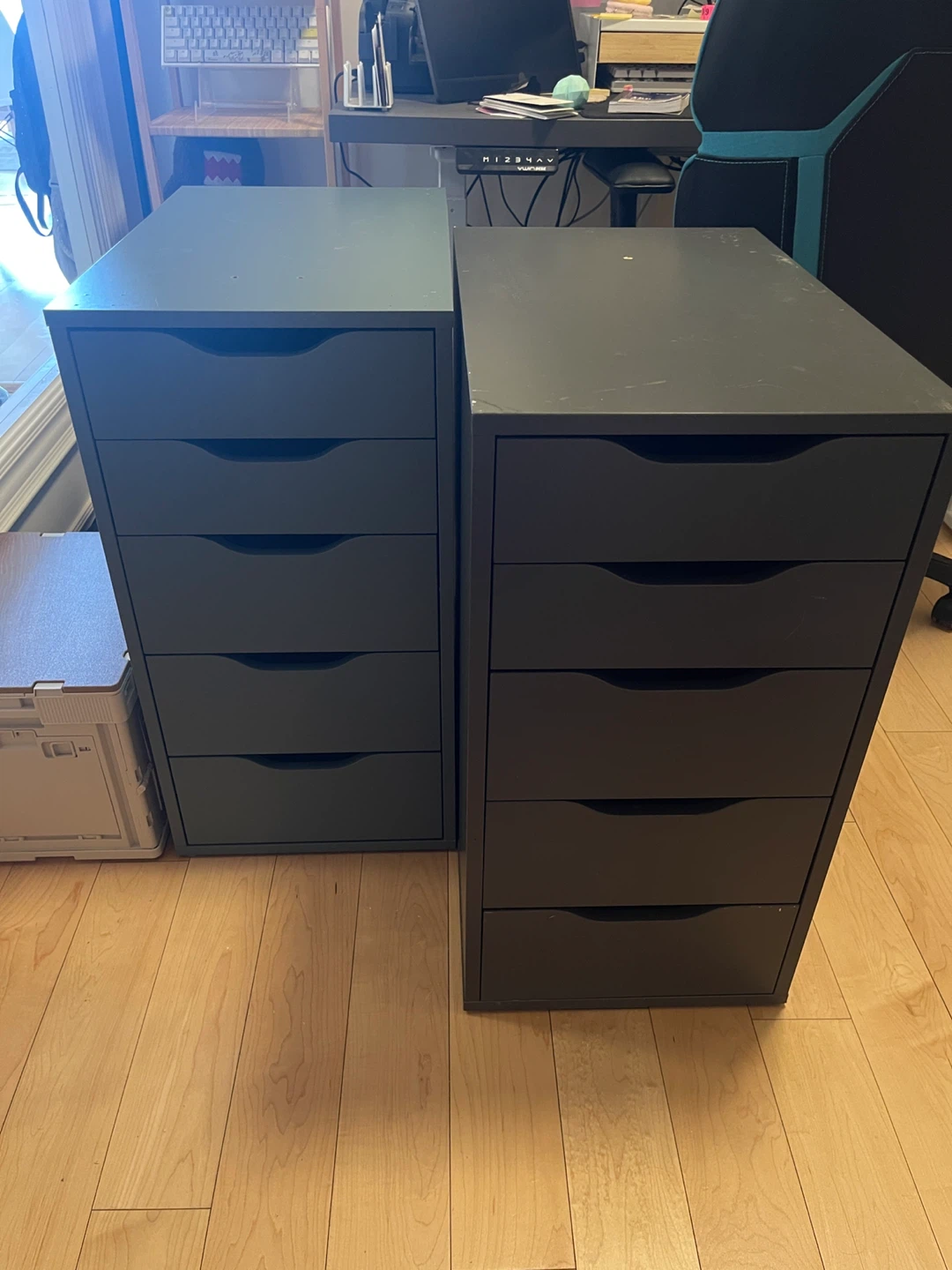 IKEA Alex Drawer Unit - Grey + Grey-Turquoise - photo 5