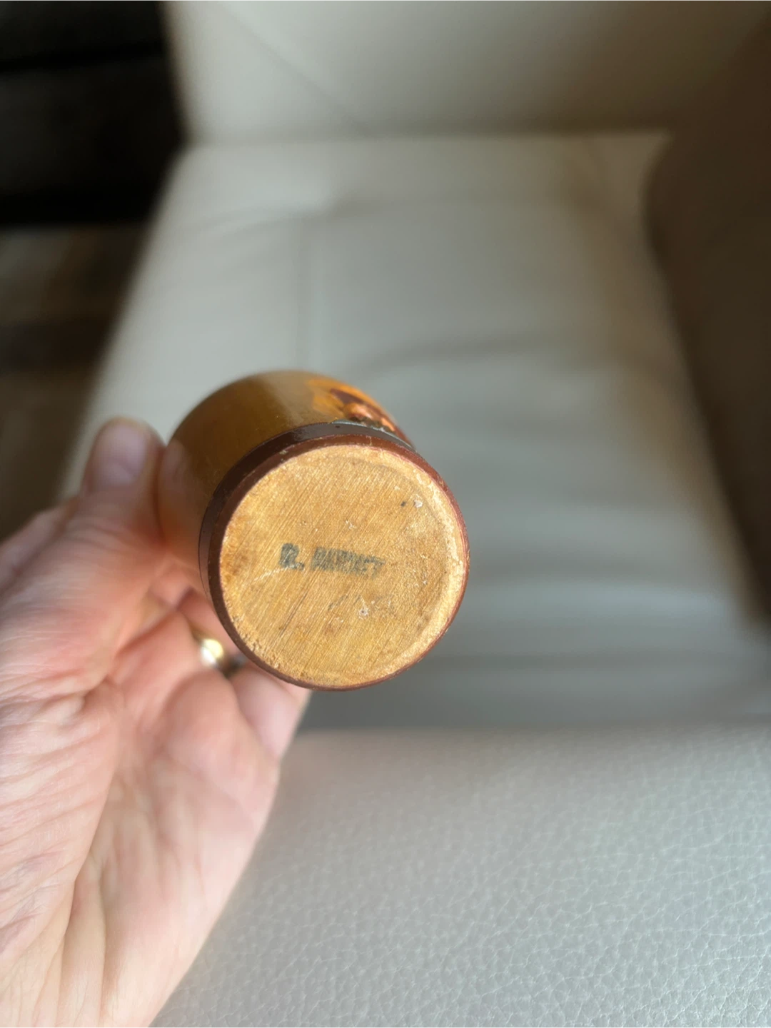 Vintage Carved Wooden Egg Cup - photo 4