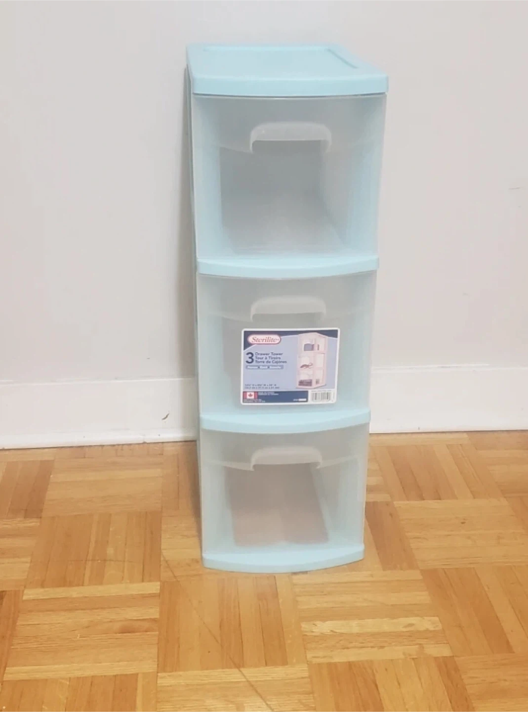 Sterilite 3 Drawer Tower - Light Blue 2nd