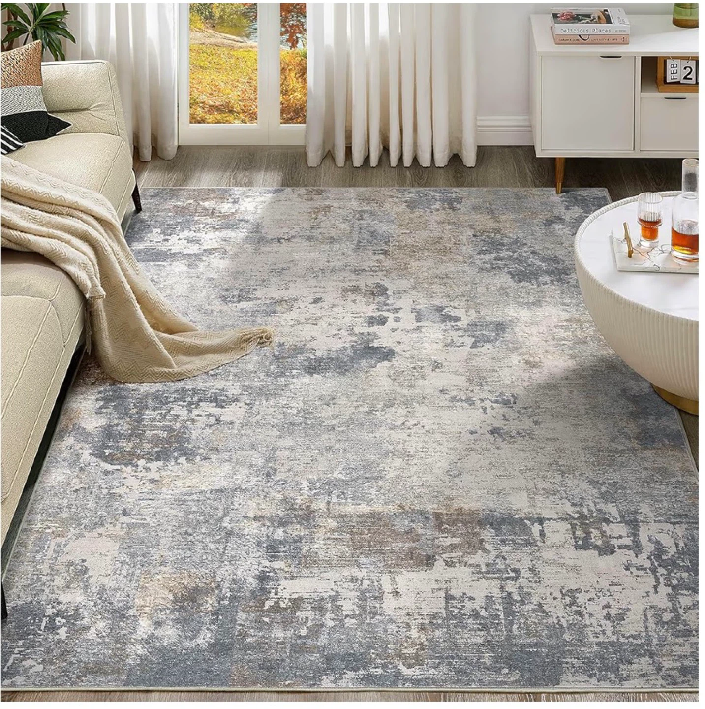 Blue Grey Area Rug - 9' x 12'