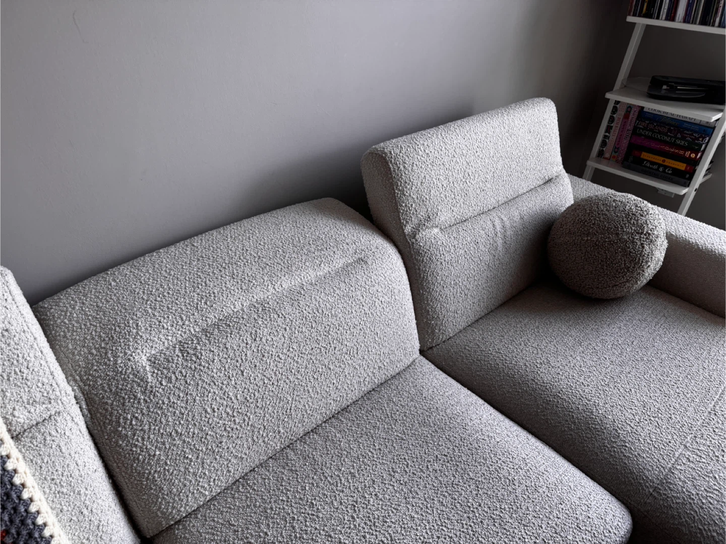 Moving Sale — Boucle Sectional (Cream/Off White) - photo 3