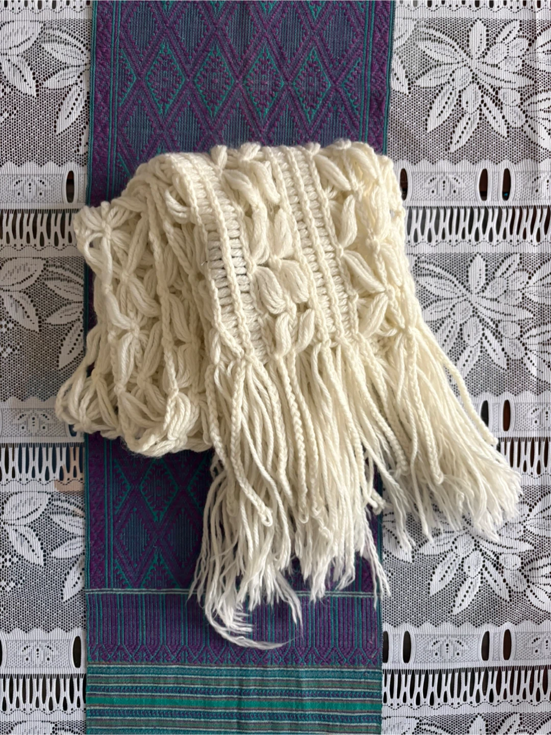 Off-White Woven Scarf