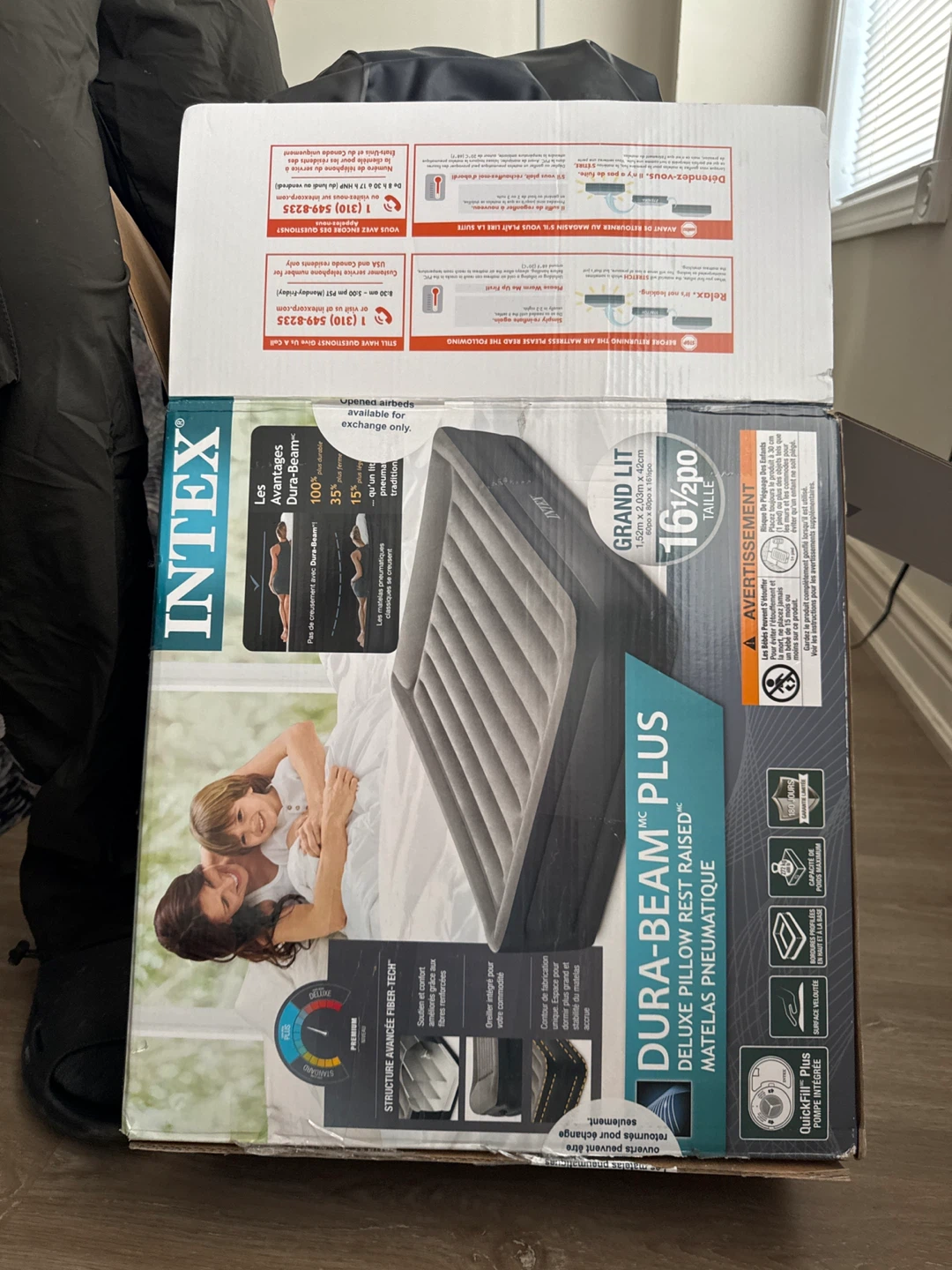 Intex Dura-Beam Plus Deluxe Pillow Rest Raised Air Mattress