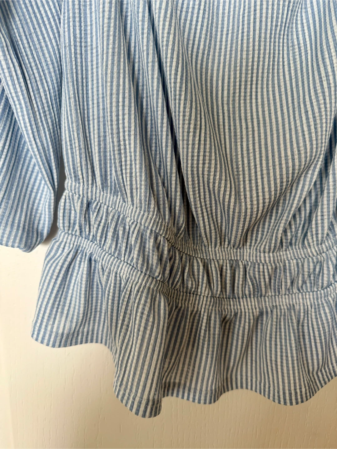 Dynamite Blue Striped Off-The-Shoulder Top - Size M - photo 3