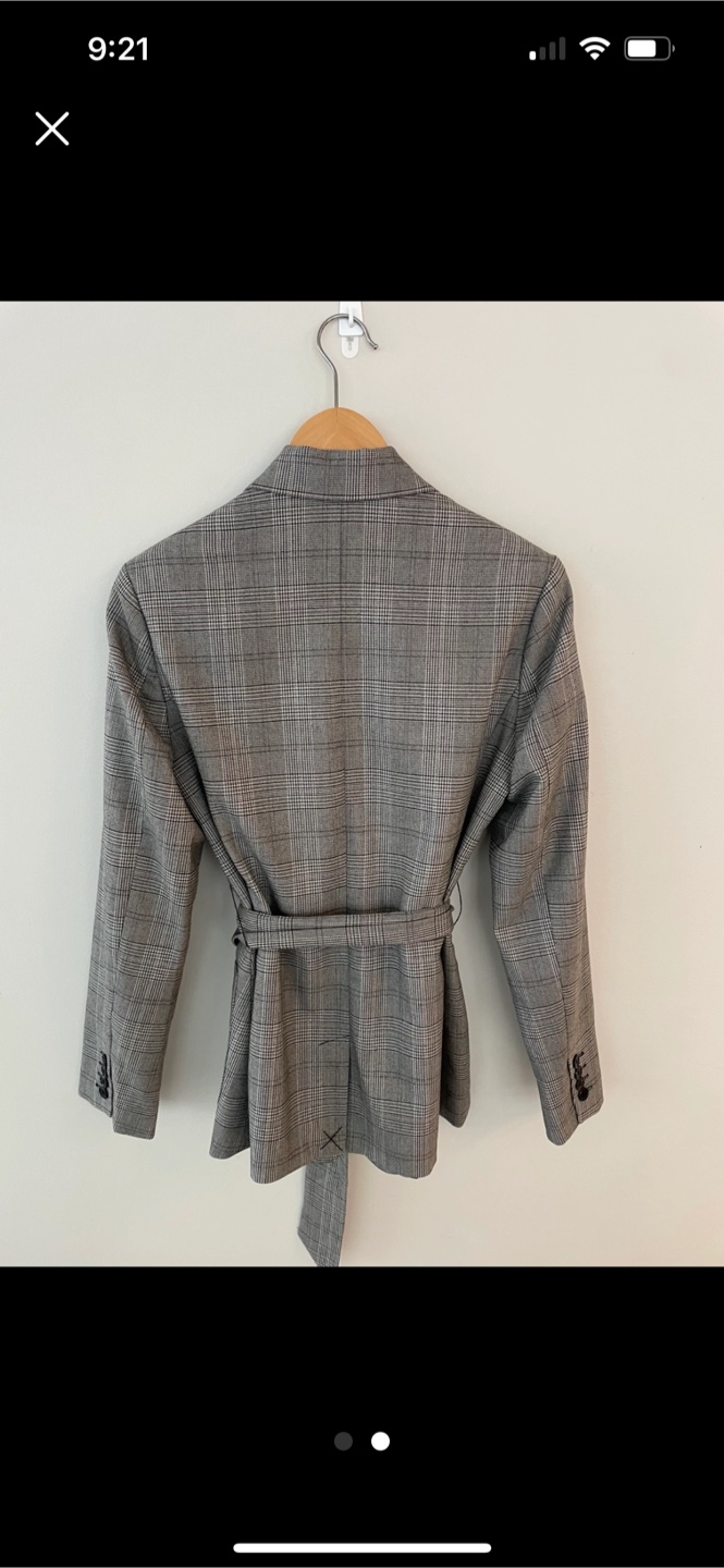 NWT SMALL Petite Plaid Belted Blazer - photo 2