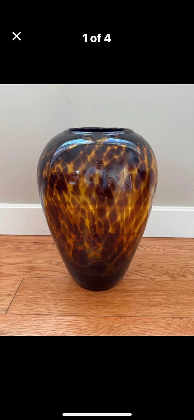 Brown Colored Glass Vase