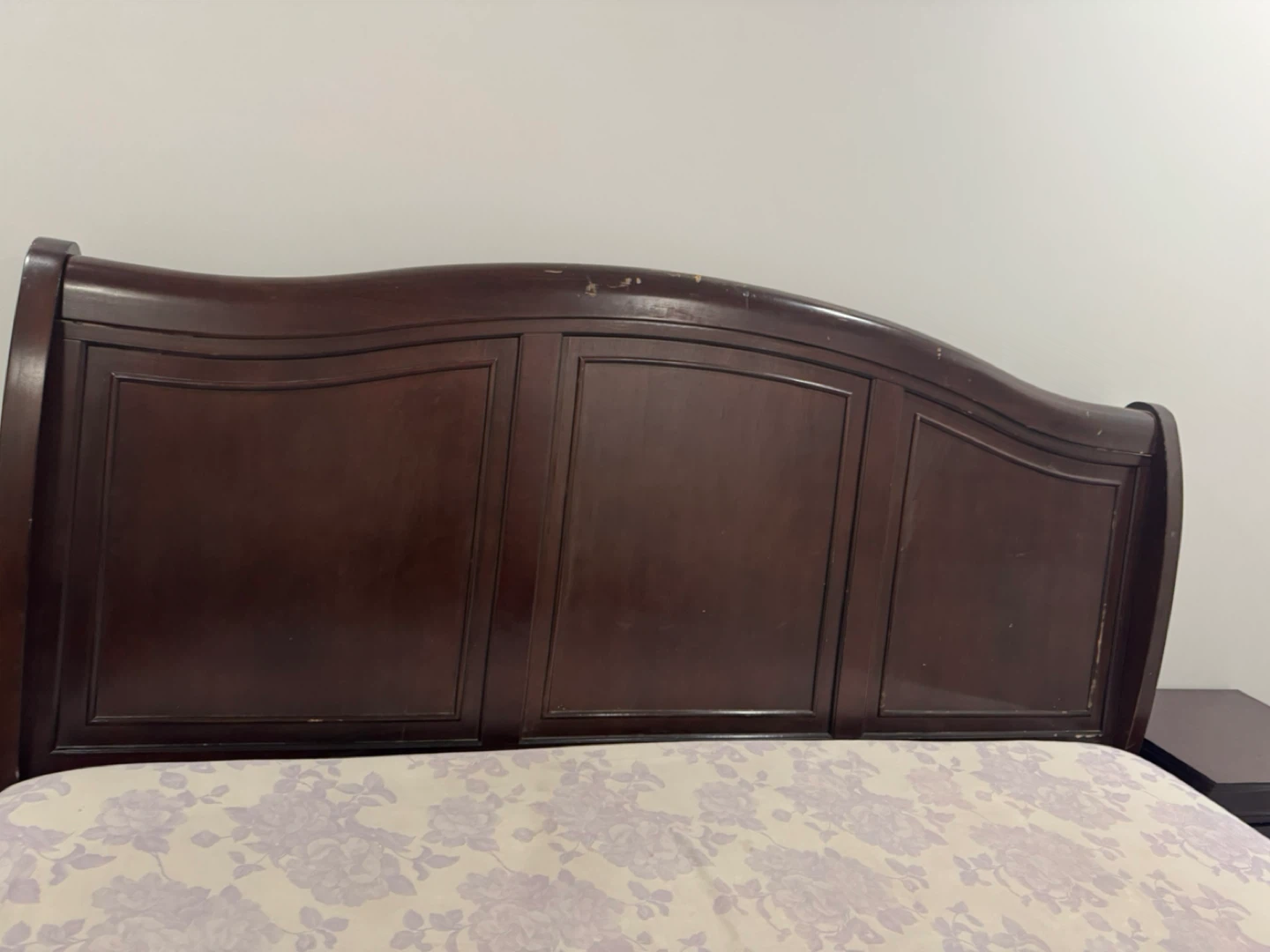 KING  Size Dark Wood Bed Frame