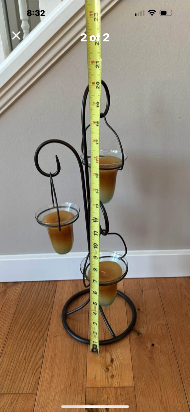 Decorative Candle Holder w/3 Candles - photo 2