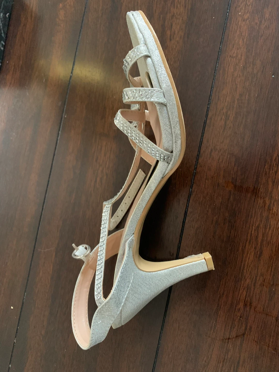 Formal dress size 4; Silver Heels - Size 40 - photo 2