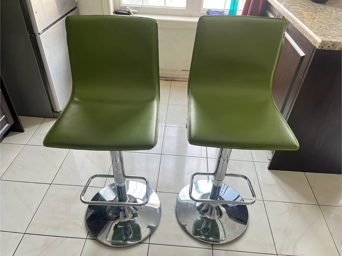 Set of 2 Green Bar Stools-Move out sale
