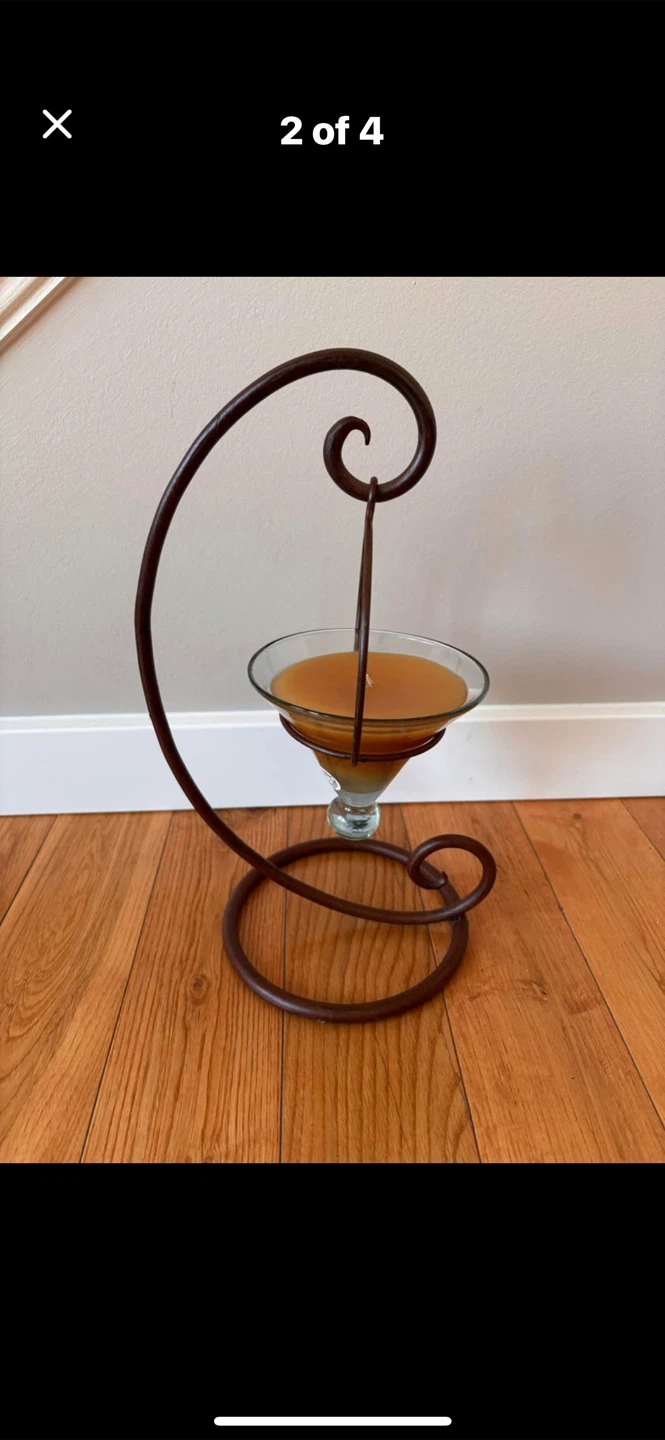 Decorative Candle Holder w/1 Big Candle - photo 2